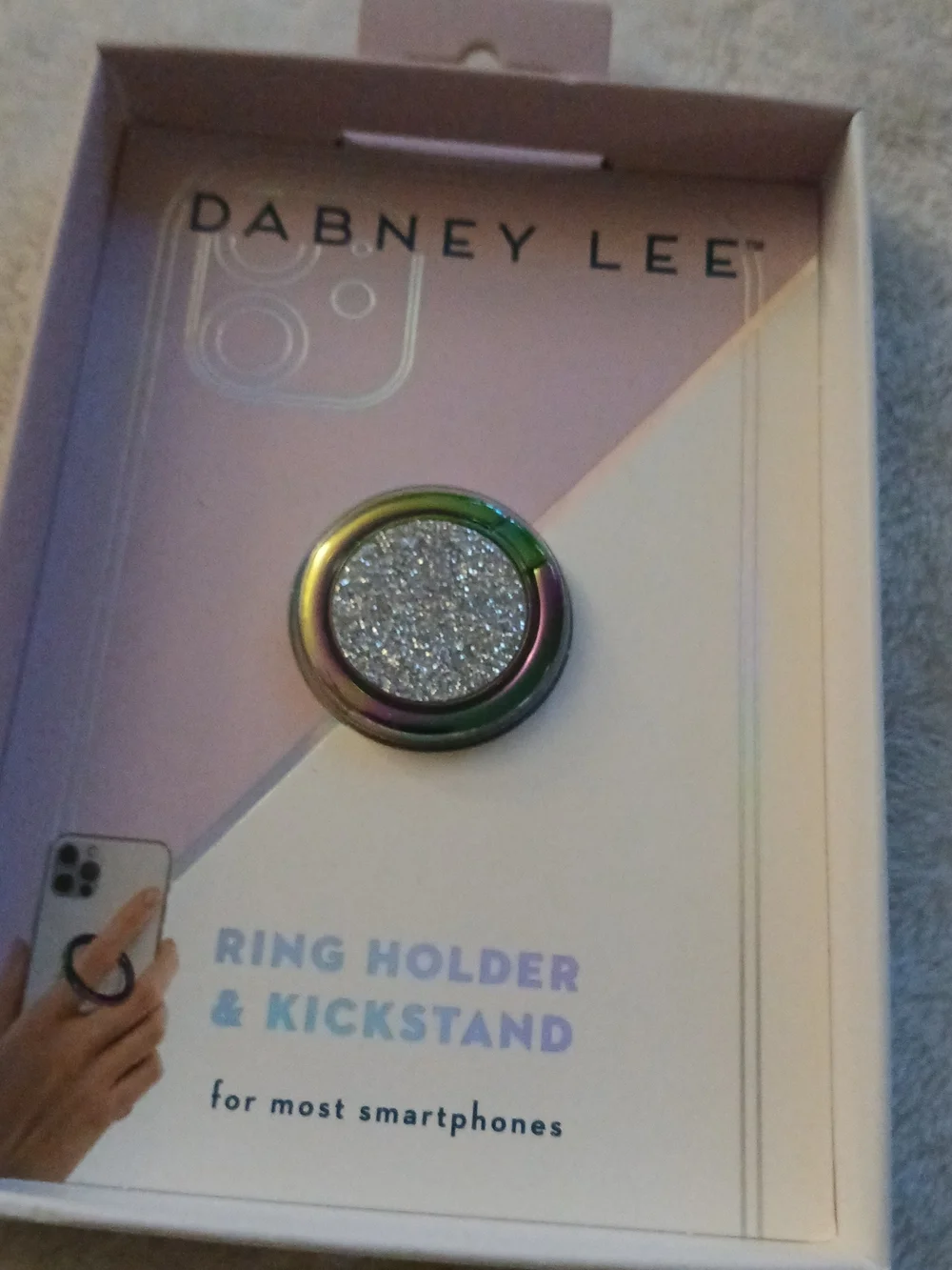 💥 Dabney Lee Glitter & Chameleon 🌈 Ring Holder & Kickstand